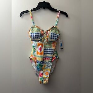 Time and Tru Multicolor One Piece Swimsuit
